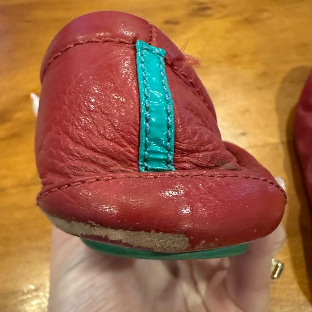 Tieks Red Leather Ballet Flats size 7 - Picture 7 of 8